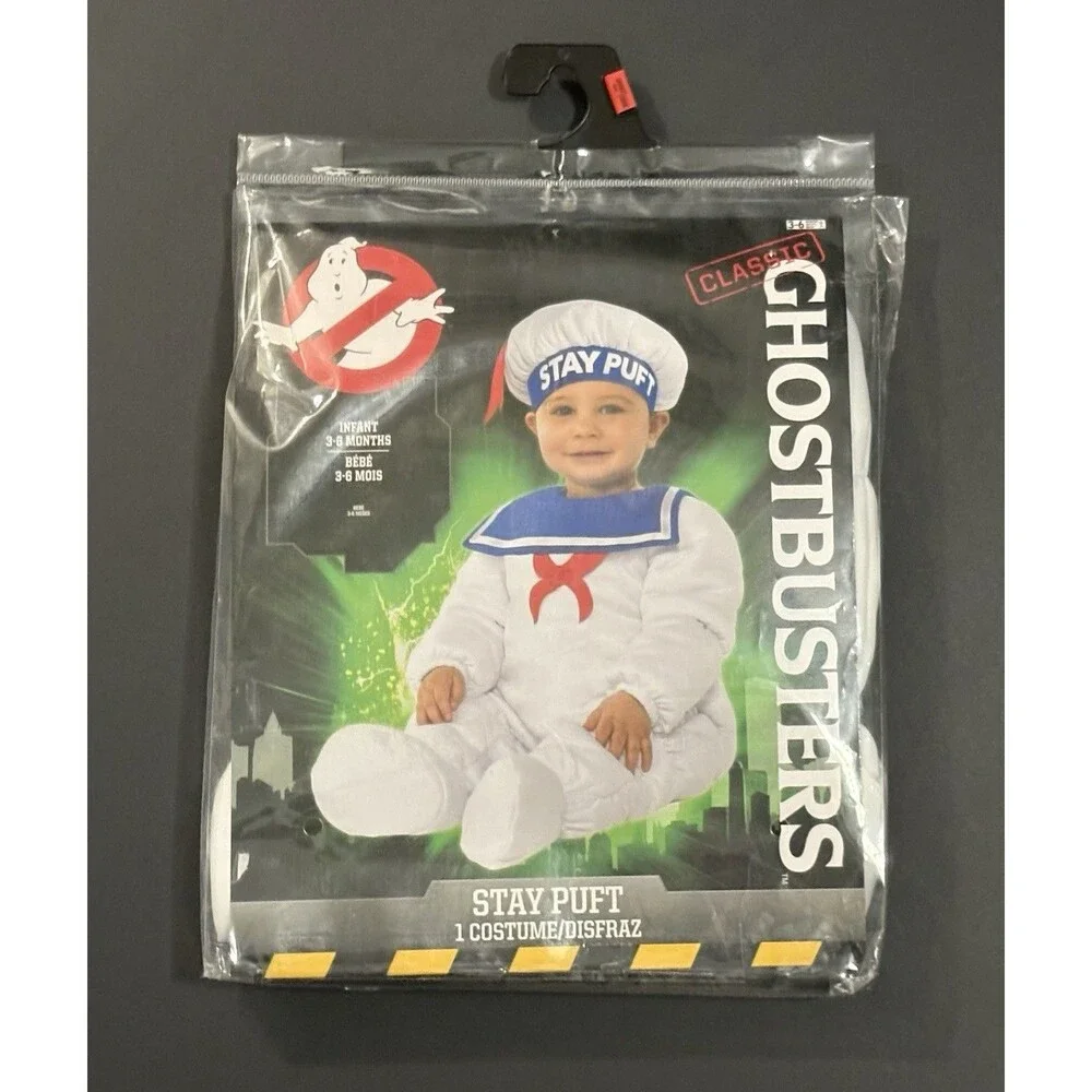Ghostbusters Stay Puft Marshmallow Man Baby Costume Size 3-6 months